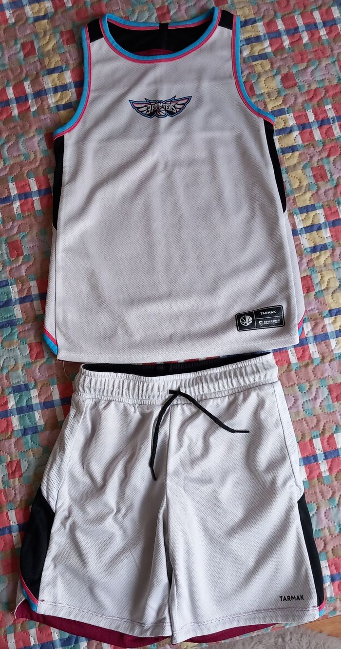 Ensemble maillot et short fille réversible Basketball - photo numéro 2