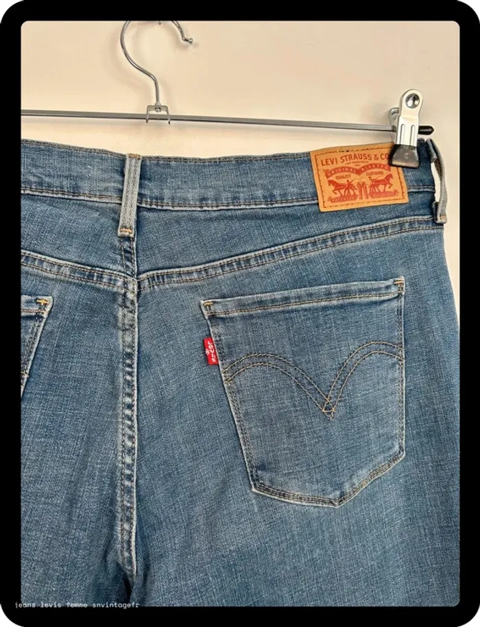 Jean Levi's Femme Bleu | 505 Straight | Taille W31 FR42 | Très Bon État | BP65 - photo numéro 5
