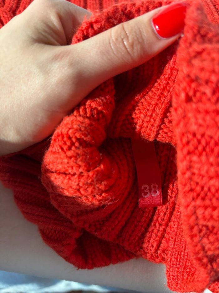 🧶 Pull col montant corail  H&M - Taille 38 vintage - photo numéro 4