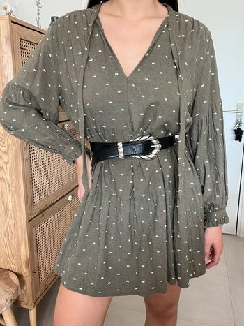 Robe casual kaki Zara