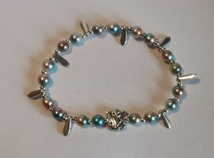 Bracelet fantaisie "Ganesh"
(sur élastique 1.0 donc élasticité modérée) - photo numéro 2