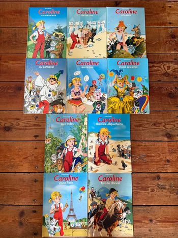 Lot de 10 livres bd Hachette albums Caroline Pierre Probst bords jaunes