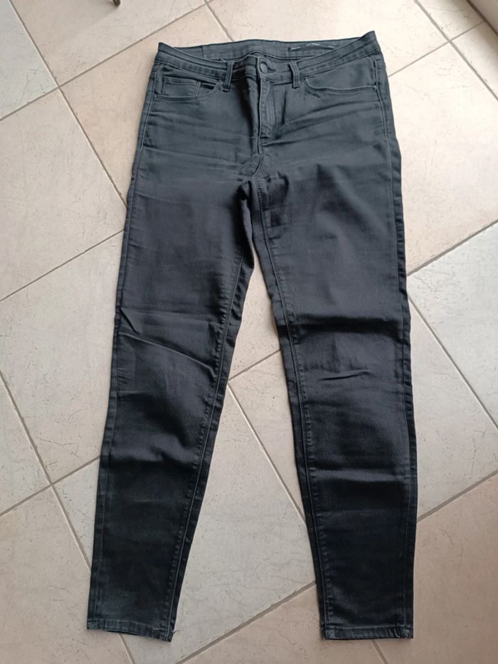 Jeans SkINNY gris foncé Zara medium rise - taille 42 - photo numéro 3
