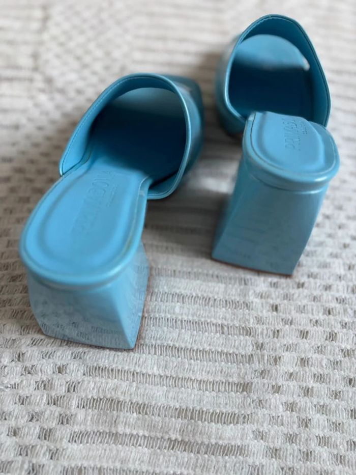 Sabots à talons femme vernis bleu pastel 38 - photo numéro 8