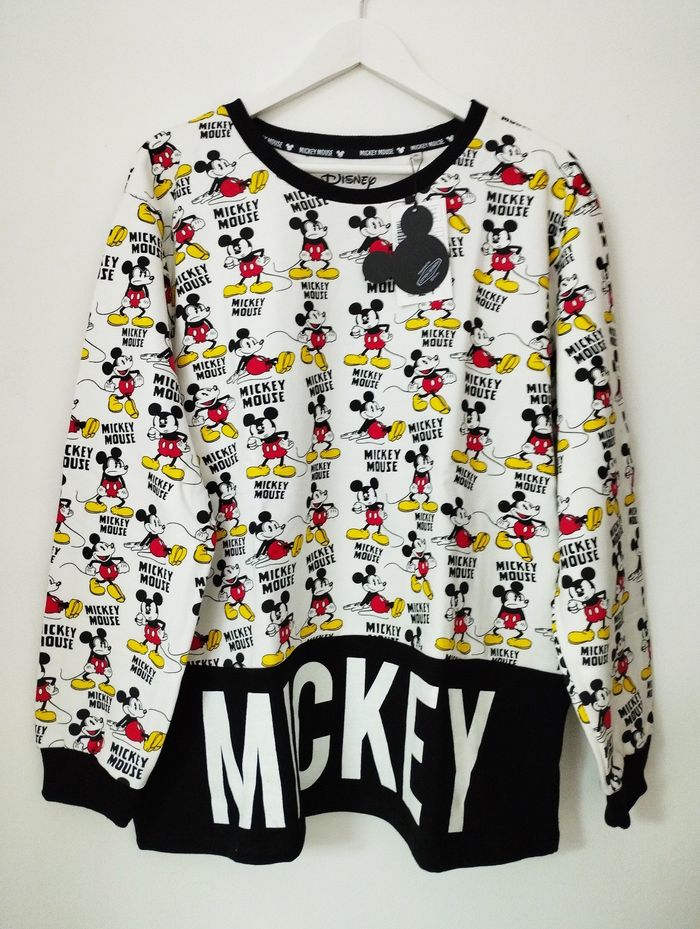 SWEAT IMPRIME MICKEY - DISNEY - T. XL - NEUF