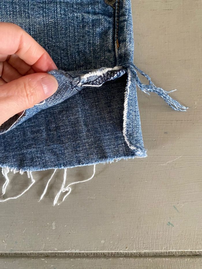 Short en jeans Ober bleu taille 40 - photo numéro 10