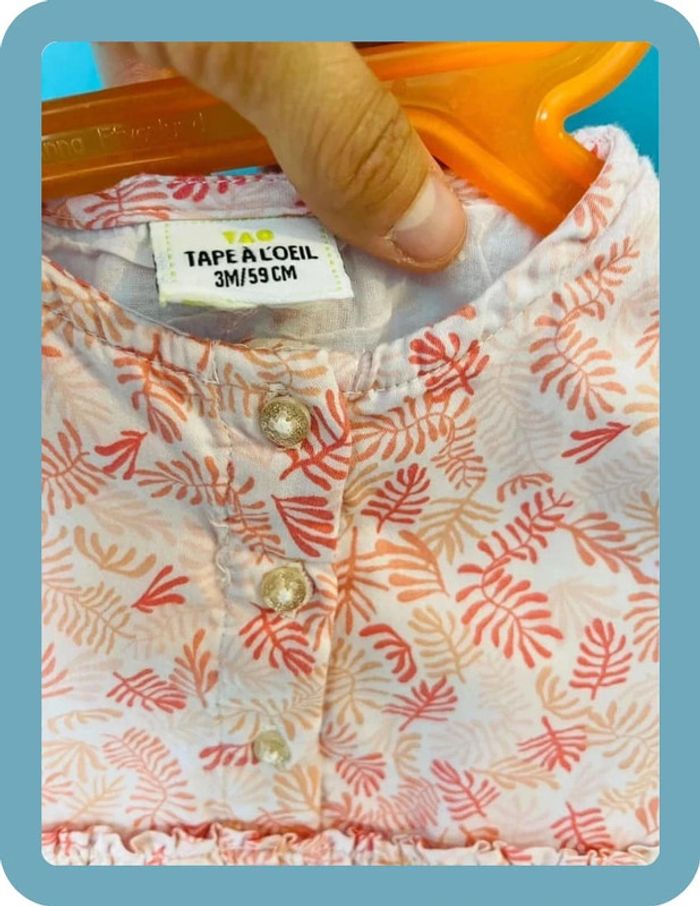 Jolie robe bébé fille 3 mois tape à l’œil - photo numéro 3