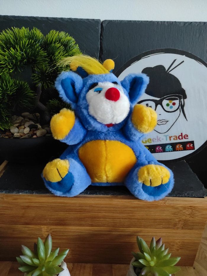 Peluche Plush Doudou Baboon Lansay Bleu Extraterrestre Blue #geektradedoudou