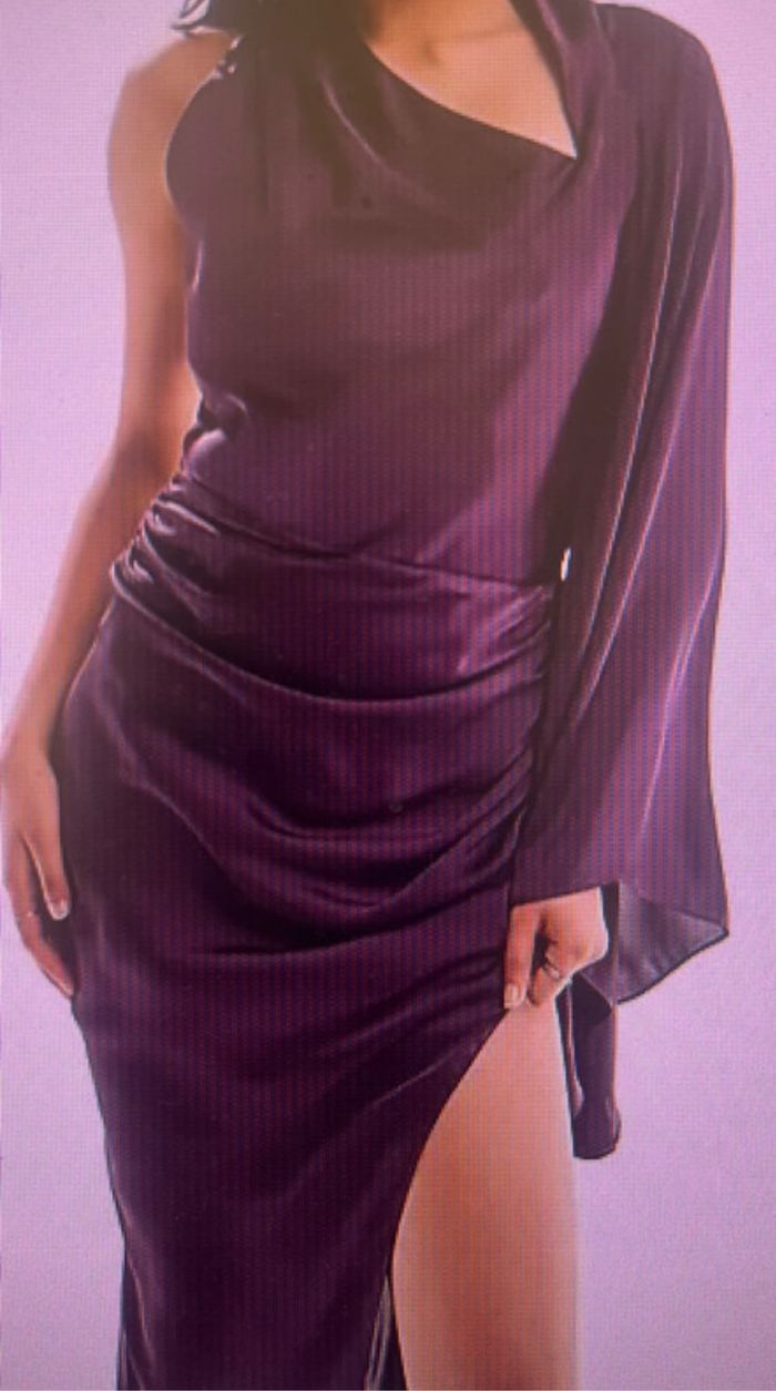 Robe soirée asos satin 38 prune - photo numéro 2