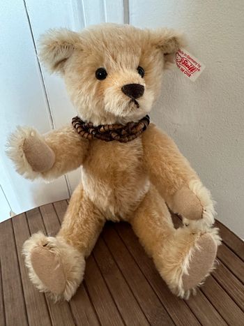 Ours ancien articulé Steiff peluche édition limitée numérotée rouge chiné beige 672200 28cm