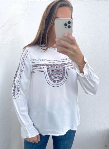 Blouse manches longues blanche Zara