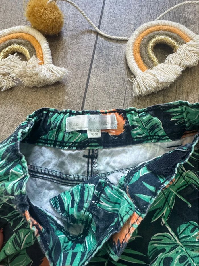 Short garçon motif tropical 18 mois - photo numéro 2