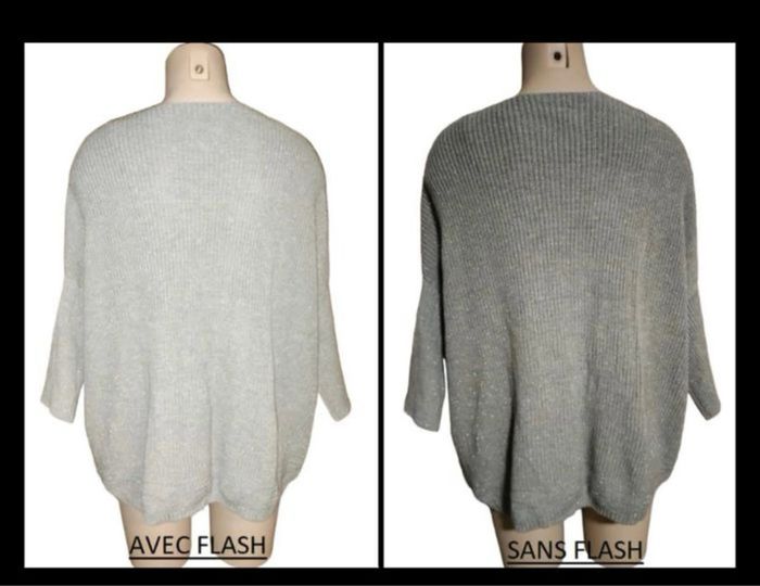 Pull gris/argenté taille M - photo numéro 5