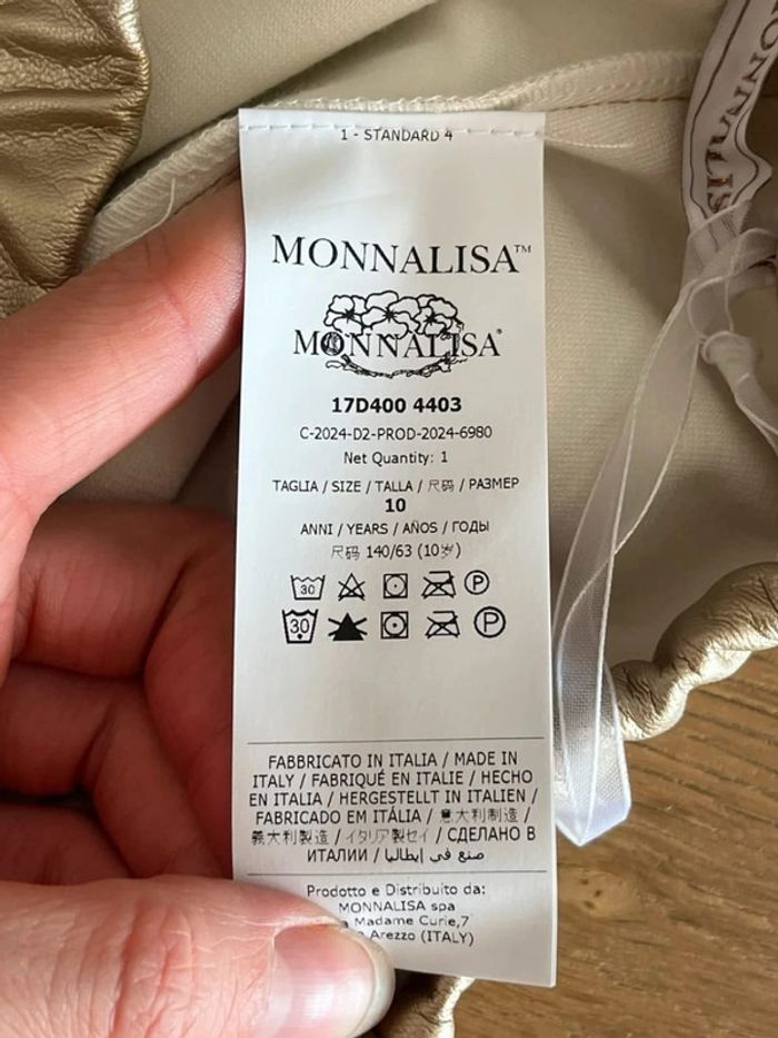 Legging en similicuir doré Monnalisa - photo numéro 6