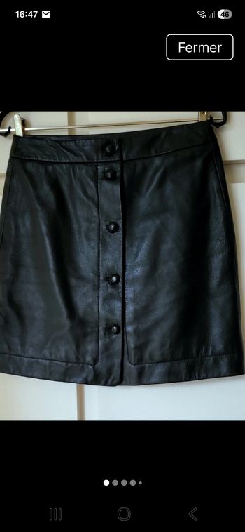 Jupe courte cuir