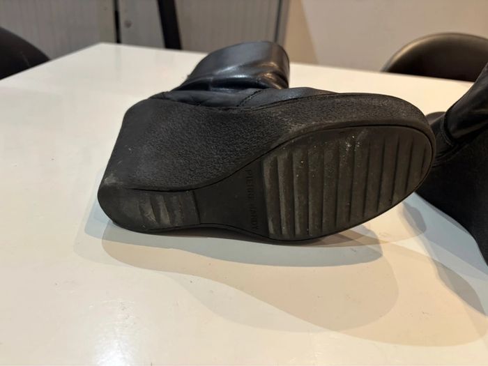 Bottines en cuir a semelle compensées taille 38 pierre Hardy - photo numéro 6