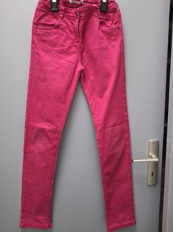 Pantalon slim rose fuchsia- 12 ans