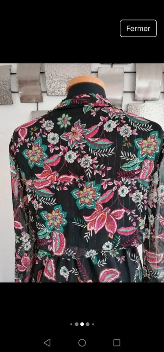 Robe longue motif fleurs Bréal taille 38 - photo numéro 7