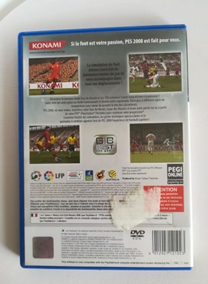 Jeu PS2 "PES 2008" - photo numéro 2