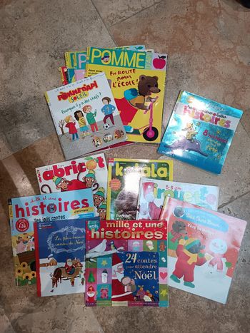 Lot de 13 livres enfants : pomme d'api, abricot...