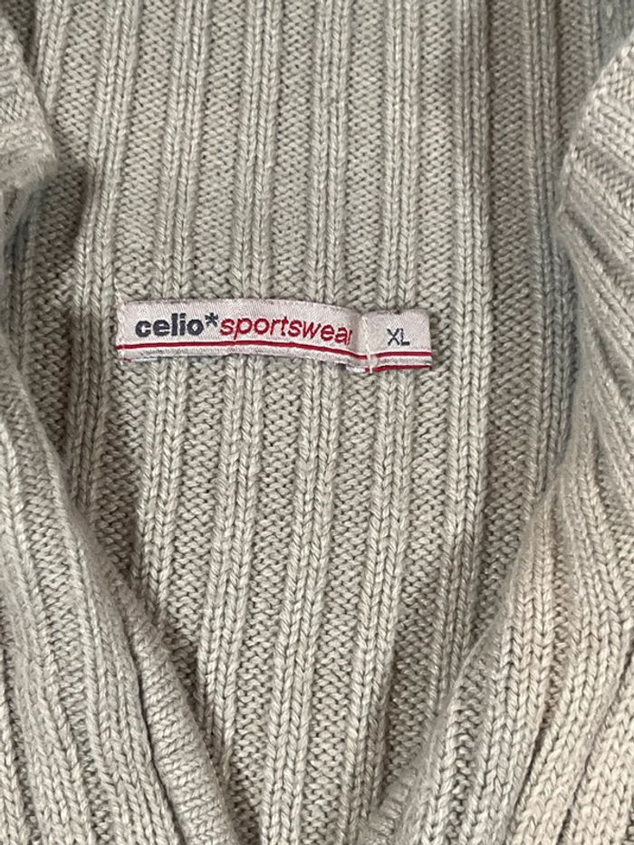 Gilet zippé Celio beige – Col montant – Taille M - photo numéro 2