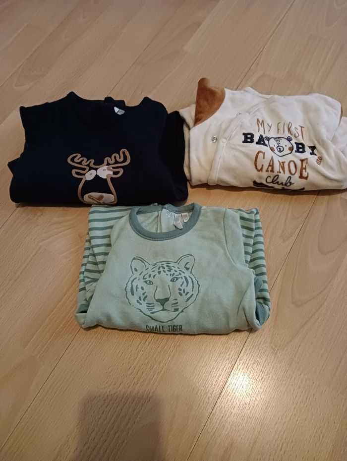 Lot 7 pyjamas hiver - 6 mois - photo numéro 2