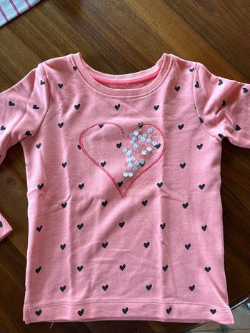 Pull fille 10 ans gemo cœur sequins