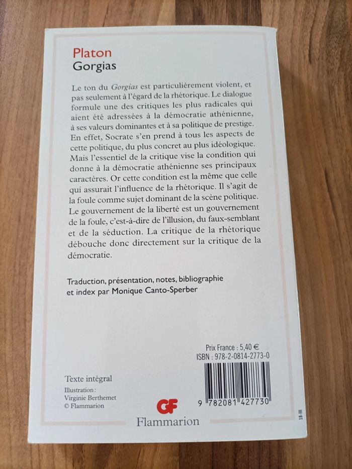Livre Platon philosophie Gorgias - photo numéro 2