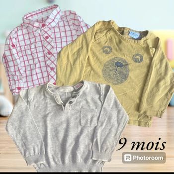 Lot de 3 haut 9 mois garçon