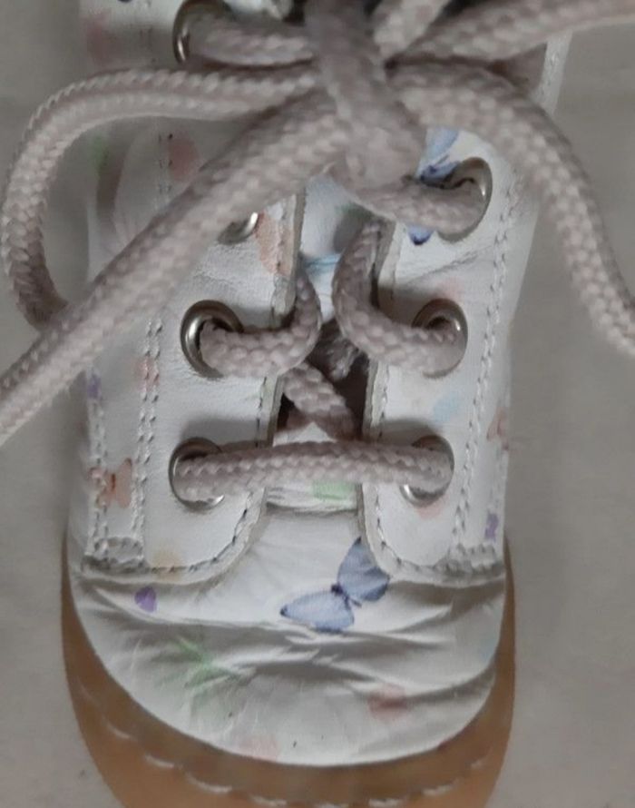 Bottines des premiers pas cuir fille - papillons - bellamy - pointure 22 - photo numéro 9