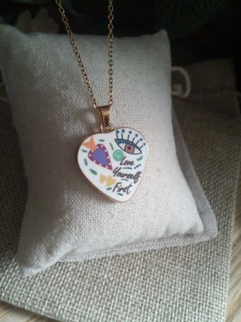 Collier cœur aime toi d'abord 🩷.