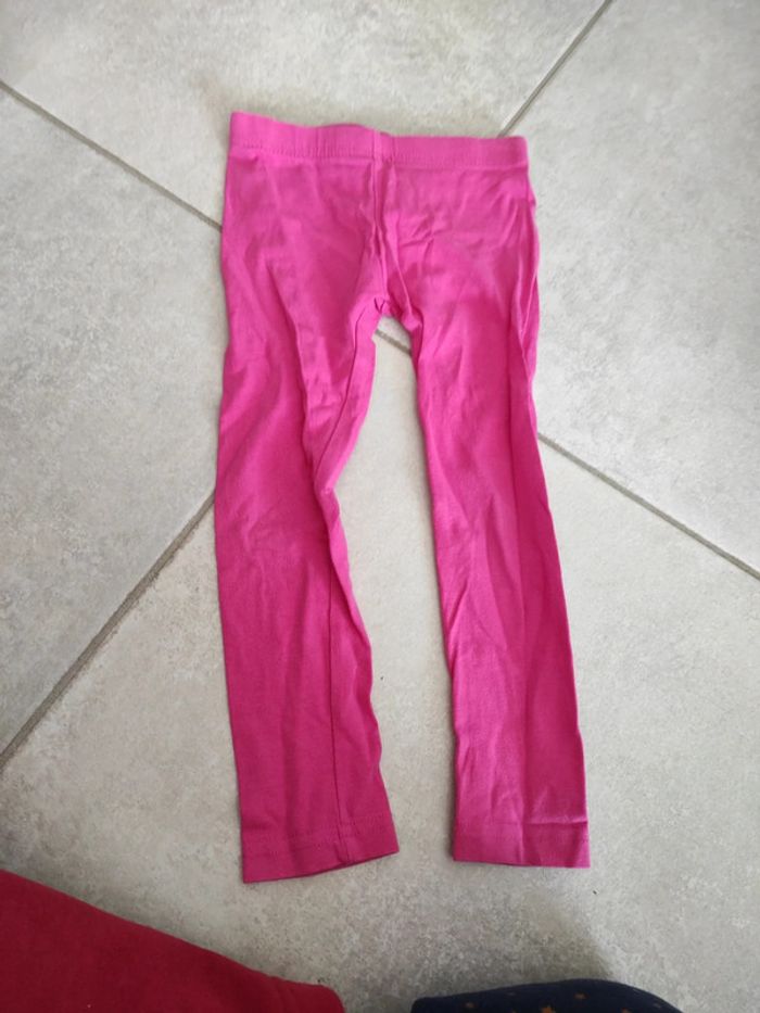 Lot de 3 leggings et 1 pyjama en velours 3 ans - photo numéro 2