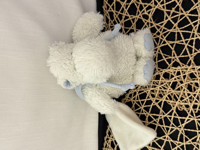 Doudou et compagnie hippopotame blanc bleu mouchoir - photo numéro 6