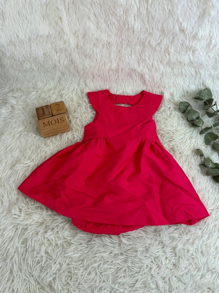 Robe et bloomer fushia Obaibi taille 12 mois