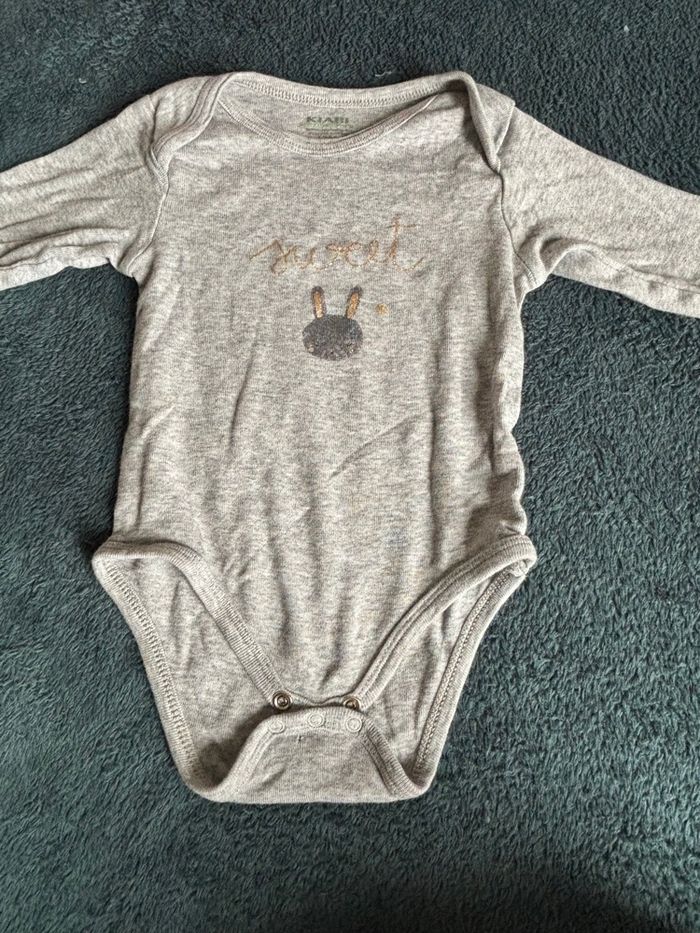 Lot de 3 body manches longues, 12 mois, 74 cm - photo numéro 4