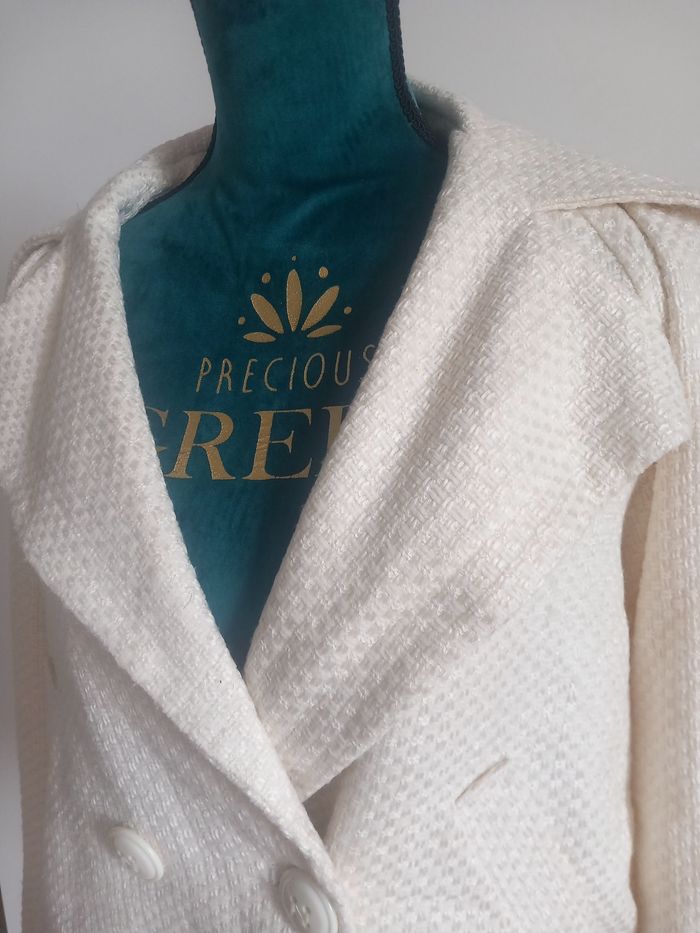 Manteau court blanc Queenie Paris made in france - photo numéro 4