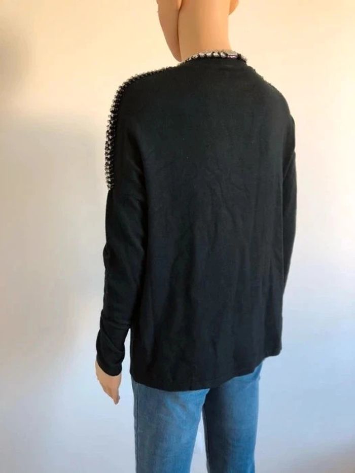 Pull noir neuf avec strass taille unique - photo numéro 8