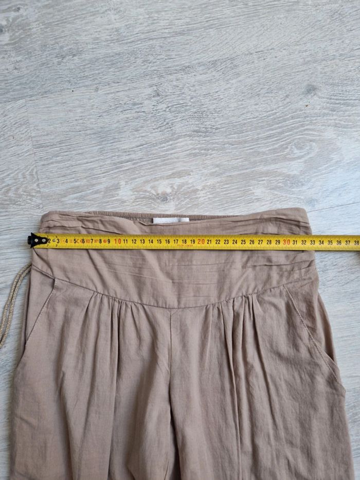 Pantalon fin beige Promod Étiquette de taille coupée mais convient à un XS - photo numéro 6