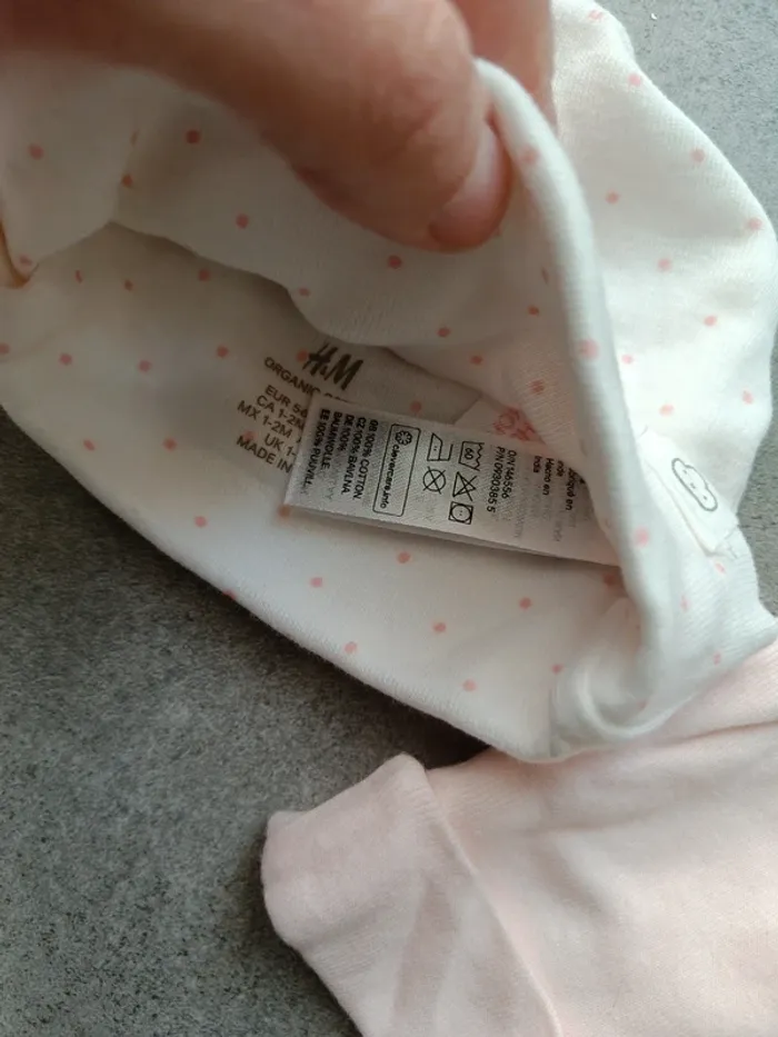 Lot de 3 bonnets H&M roses 56cm - photo numéro 5