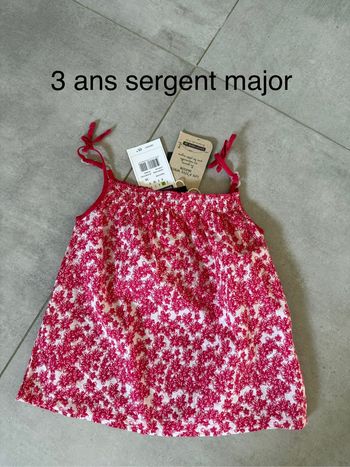 Débardeur fleur sergent major 3 ans neuf