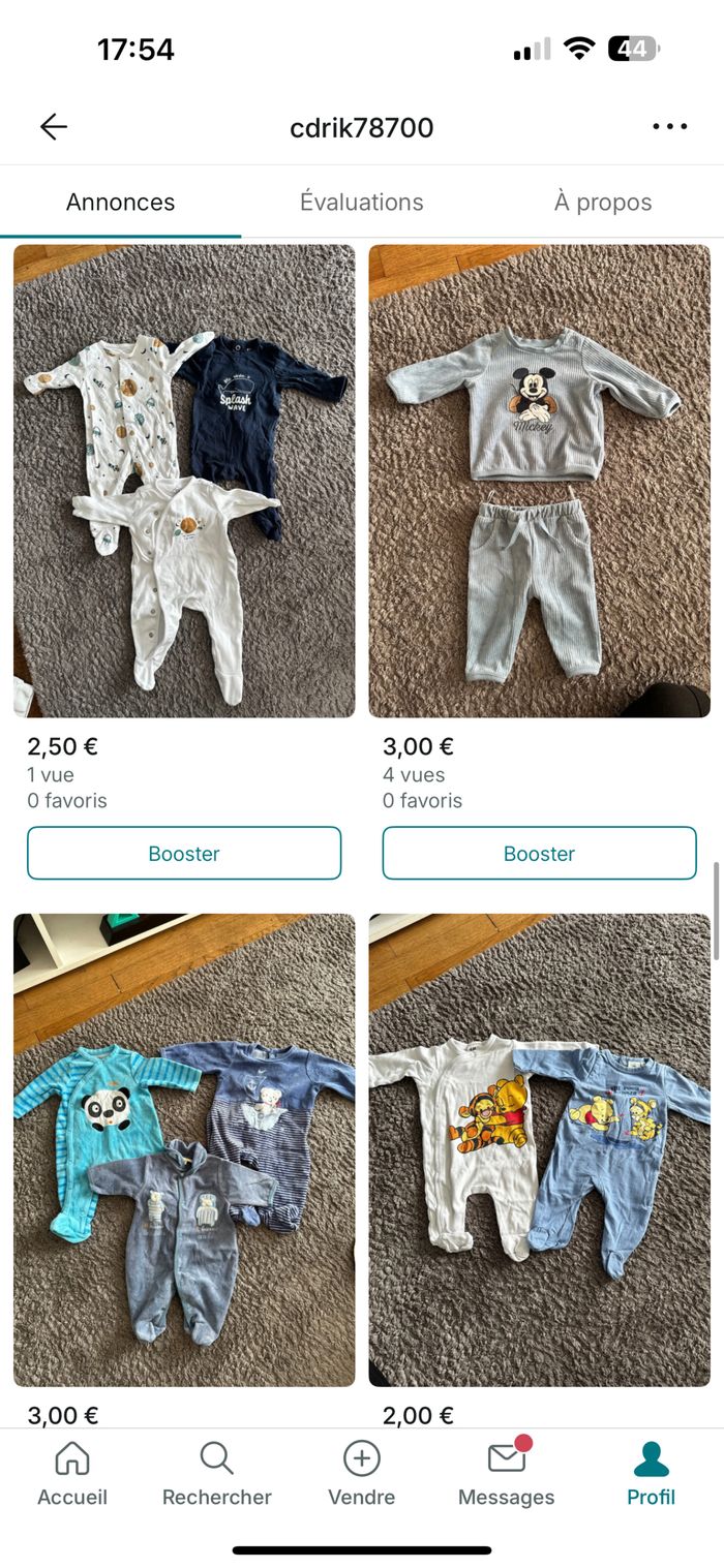Plusieurs vêtements taille naissance / 1 mois - photo numéro 6