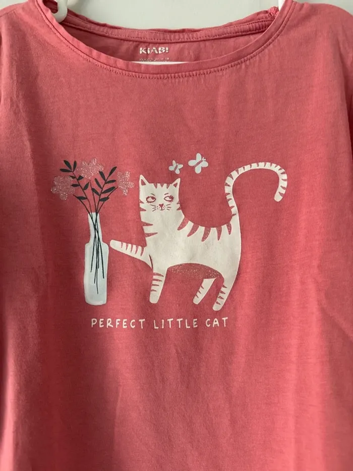 👚T-shirt manche longue - fille - 6 ans - 114-119 cm - Kiabi -100% coton très bon état - photo numéro 2