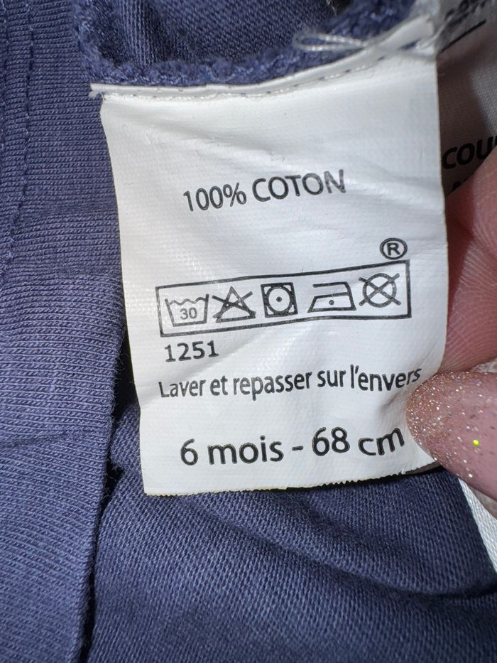 Ensemble fille pantalon rose et haut marine Disney - photo numéro 4