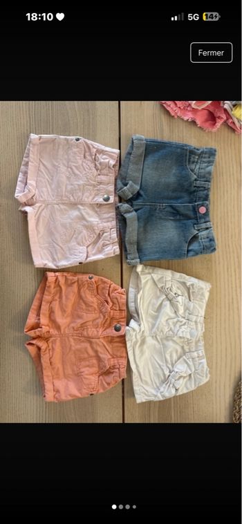 Lot Short 18 mois 