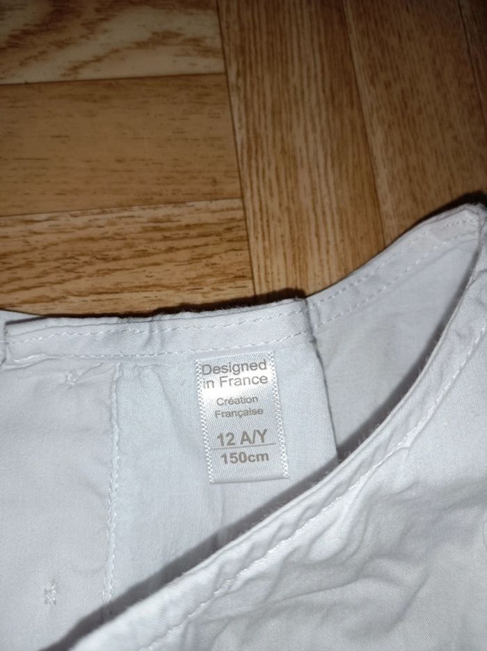 Robe fille blanche Okaïdi taille 12 ans en excellent état - photo numéro 3