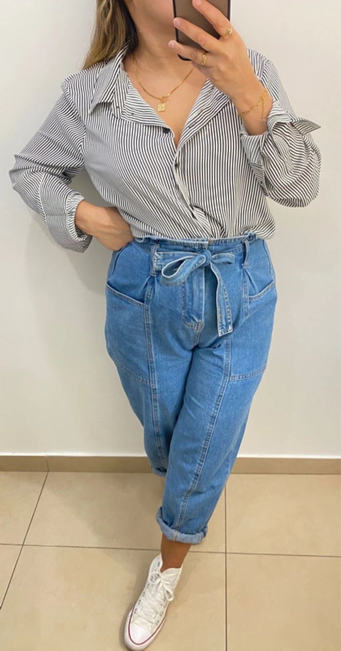 Superbe Chemise A Rayures Taille 42-44 - photo numéro 3