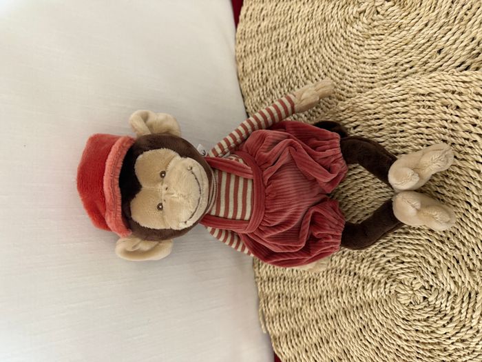 Peluche singe Winston salopette rouge - Bukowski - photo numéro 4