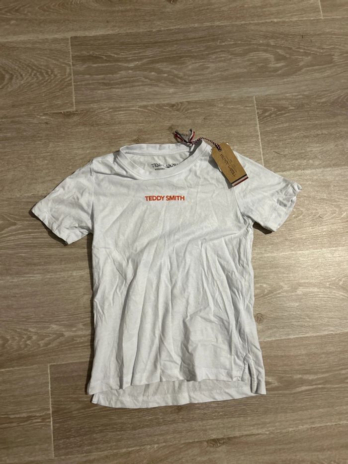T-shirt Teddy smith recto verso blanc Orange 8ans