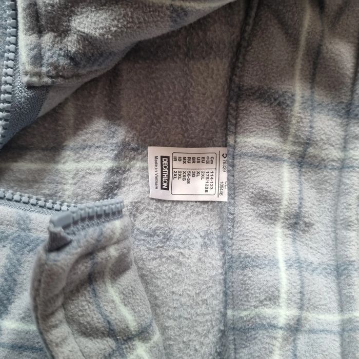 Veste polaire 2xl Décathlon bleu a carreaux