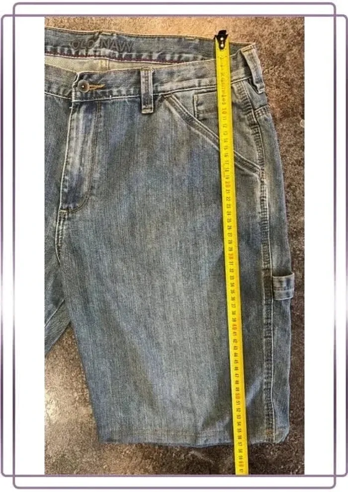 Short jean carpenter homme Old Navy 36x30 Pantaloncini carpentiere uomo Zimmermannsshorts Herren - photo numéro 5